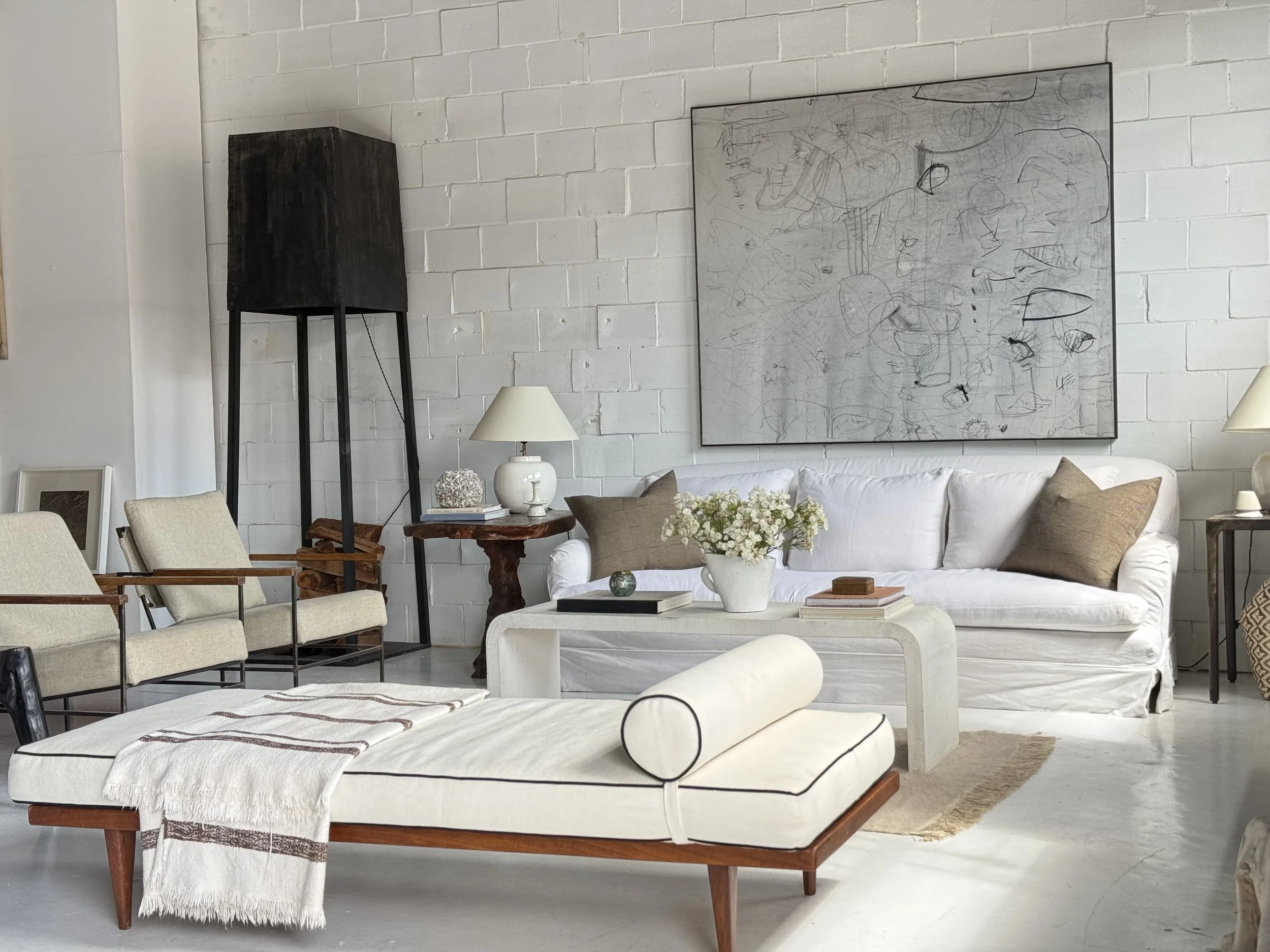 72" x 60" charcaol wash abstract on canvas (lighter one)