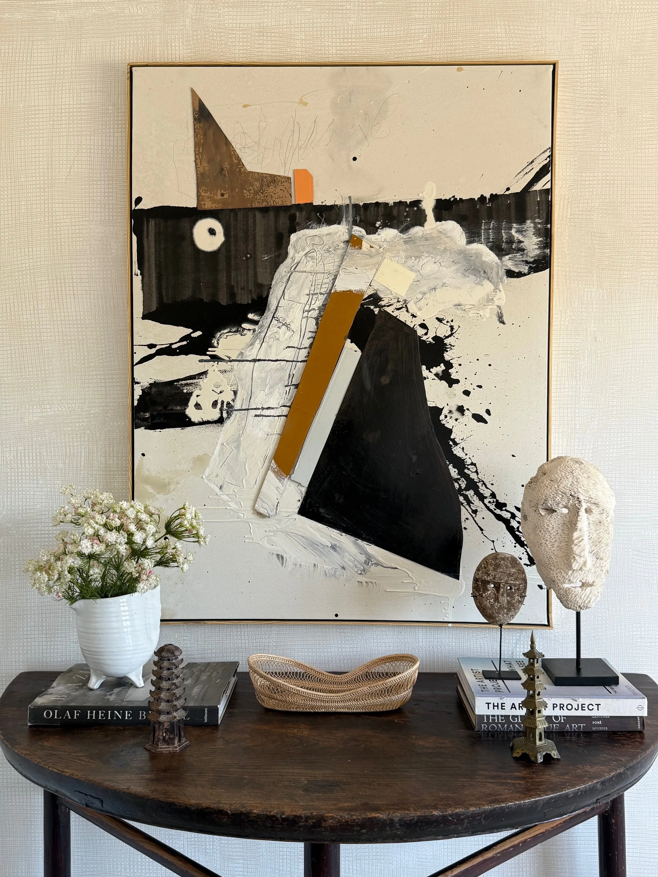 36.5" x 49" ABSTRACT PAINTING ON CANVAS
