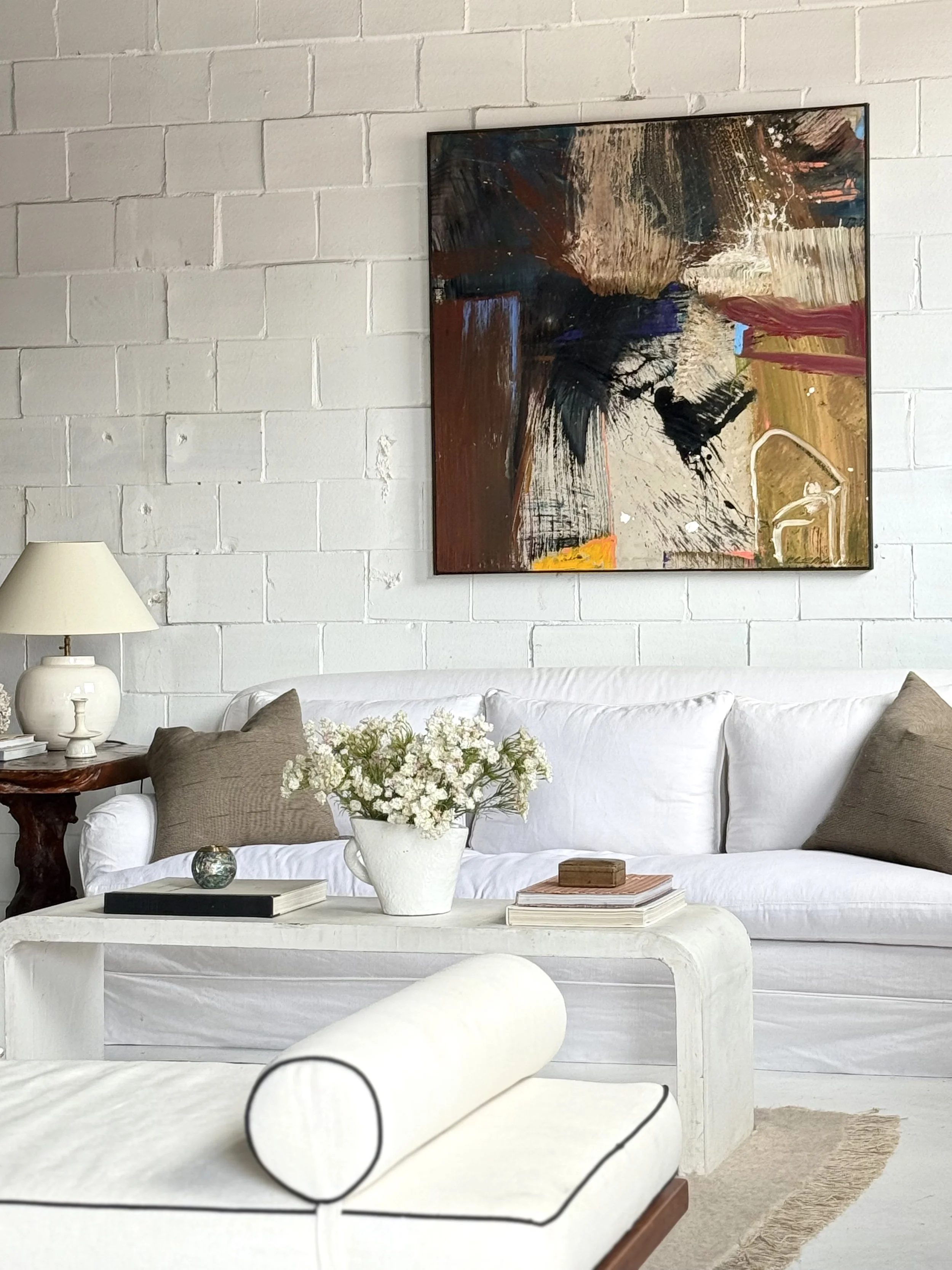 48" x 48" oil abstract on canvas.  Color explosion.