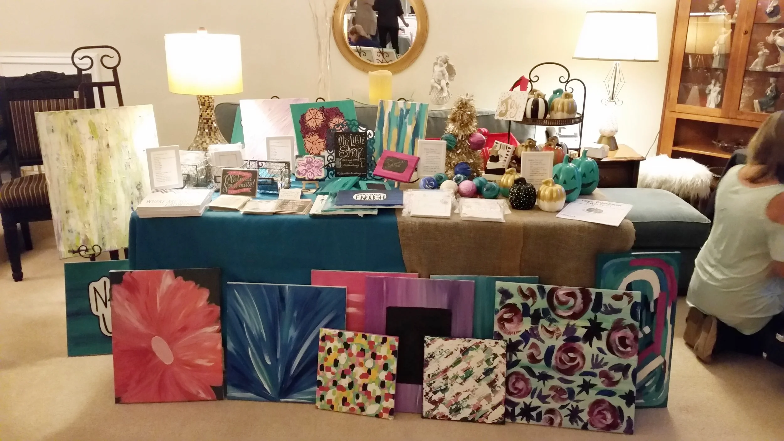 My table at the Pop Up Shop. 