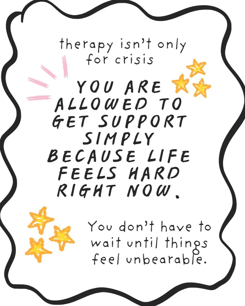 People come to therapy to:
&bull; feel less overwhelmed
&bull; understand patterns in relationships
&bull; build confidence
&bull; learn practical coping skills
&bull; feel more like themselves again

If you live in California, text me at 916-542-255