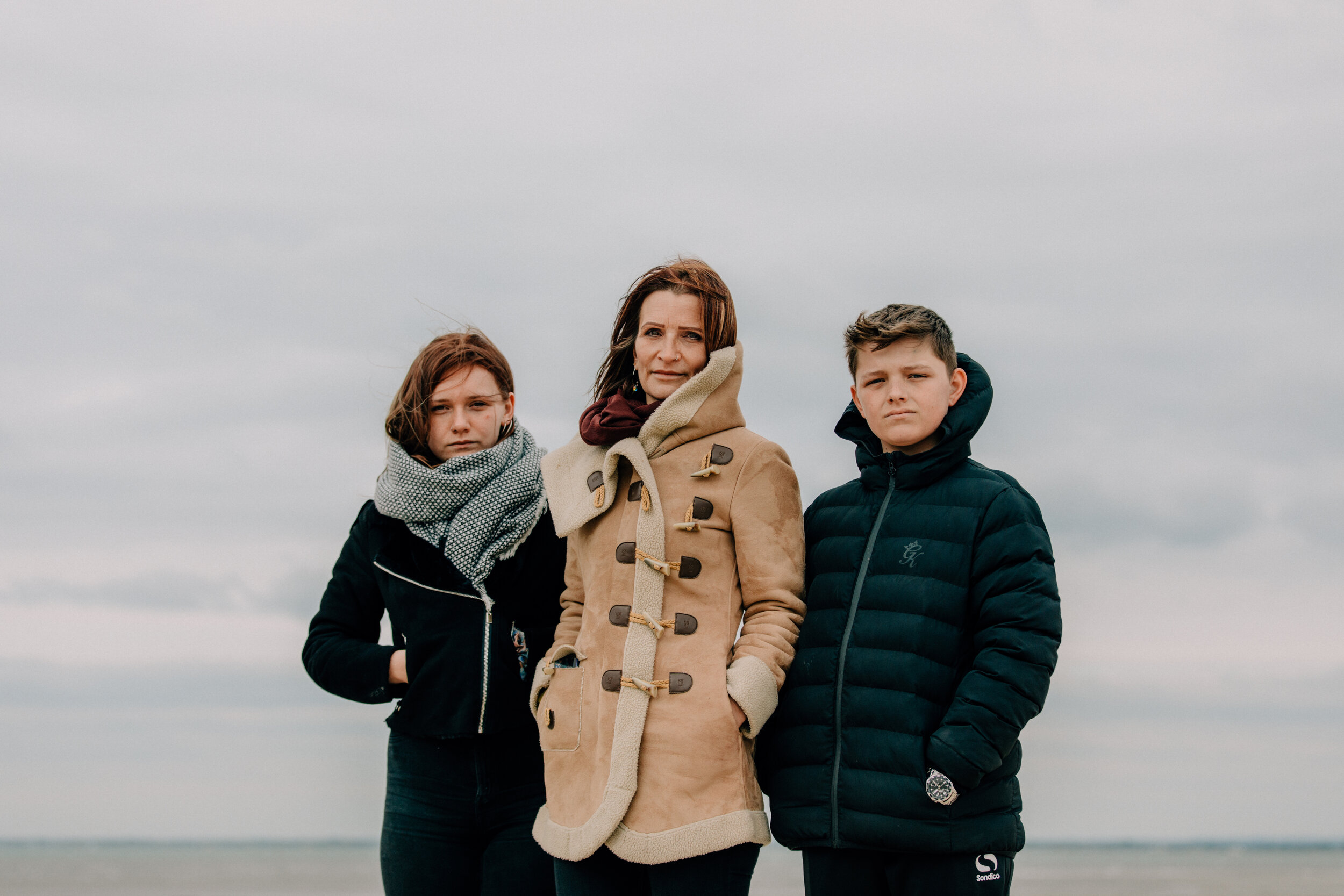 Sue, Maisie and Flynn Beere, family of Jon Beere