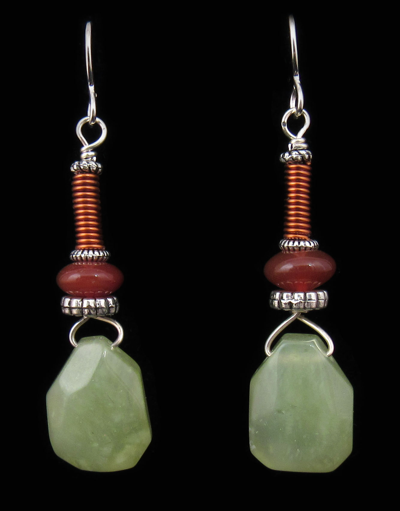Aventurine and Carnelian Earrings