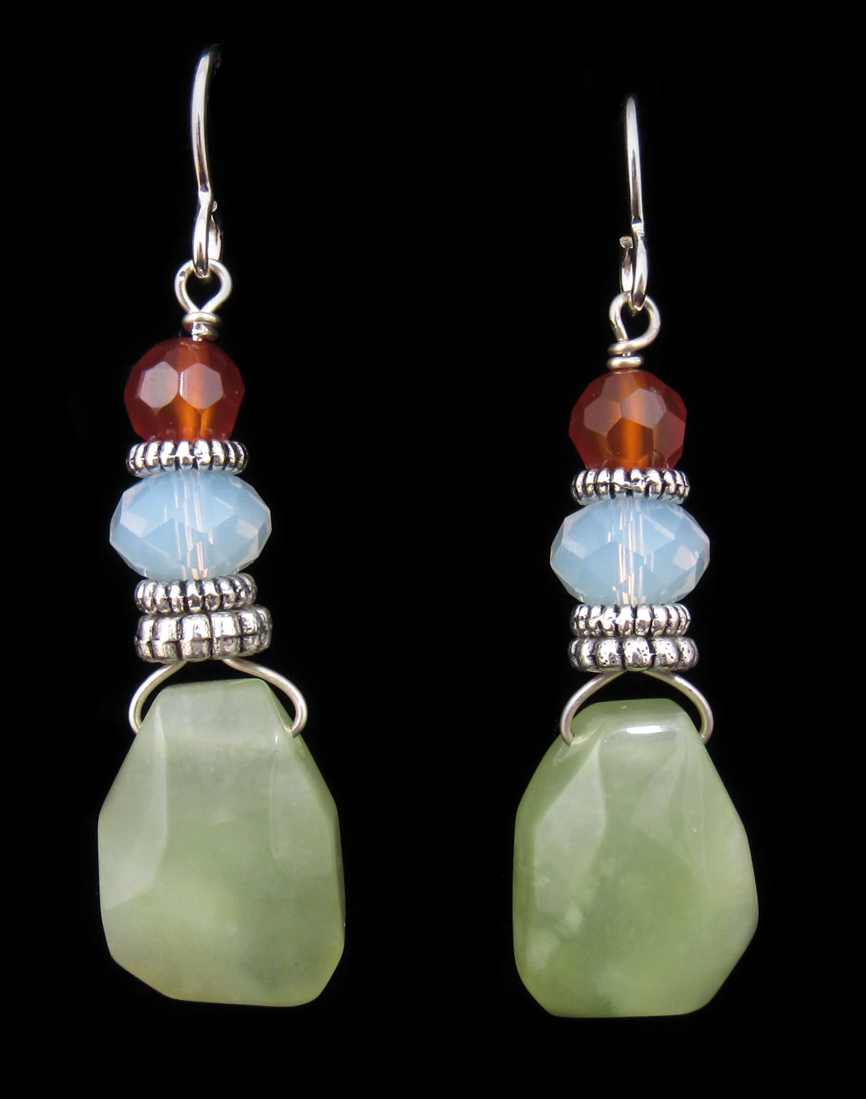 Aventurine and Carnelian Earrings