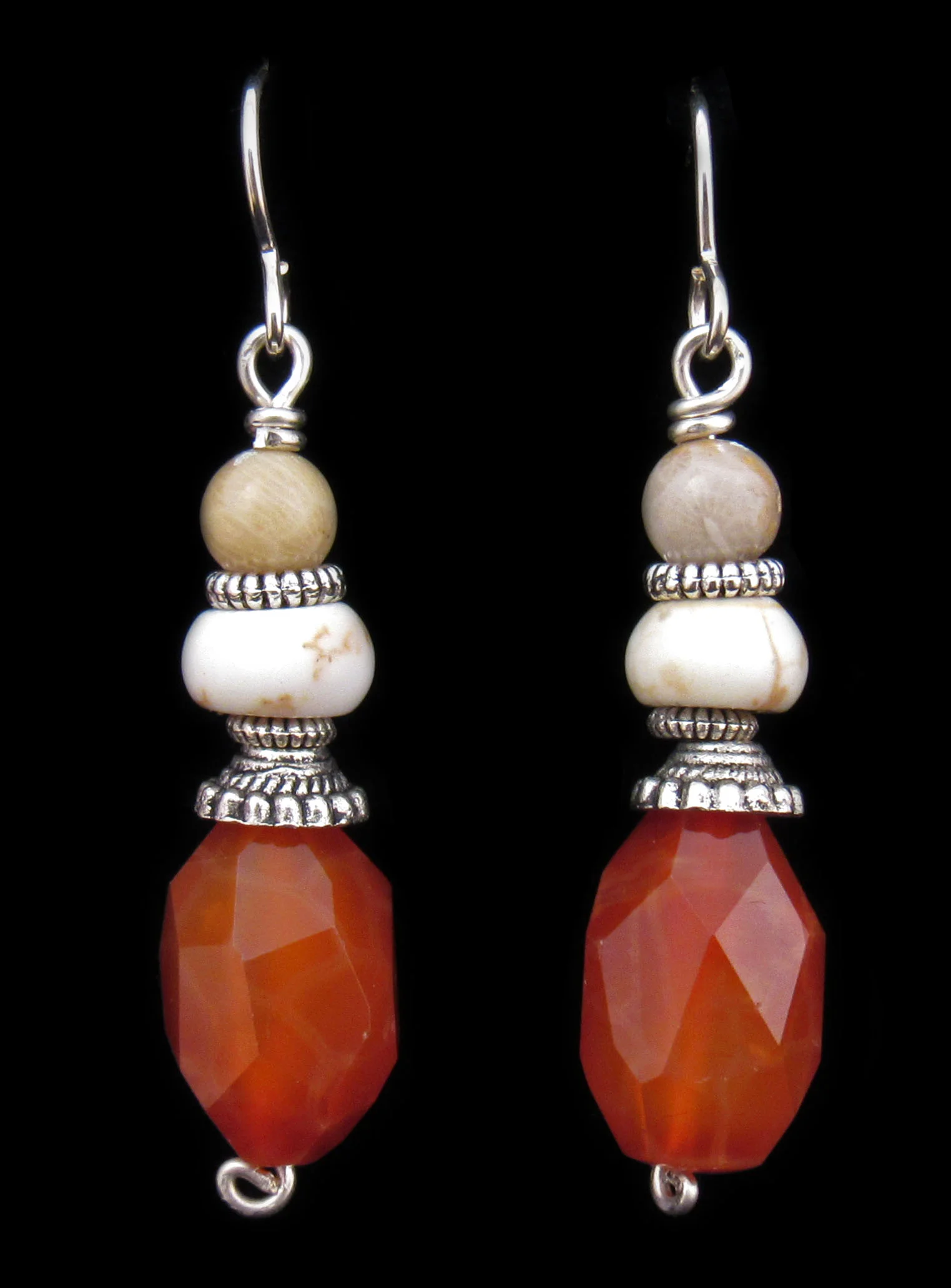Carnelian and Jasper Earrings