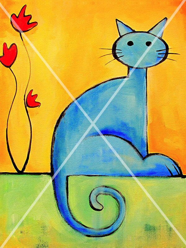 Cat with Flower