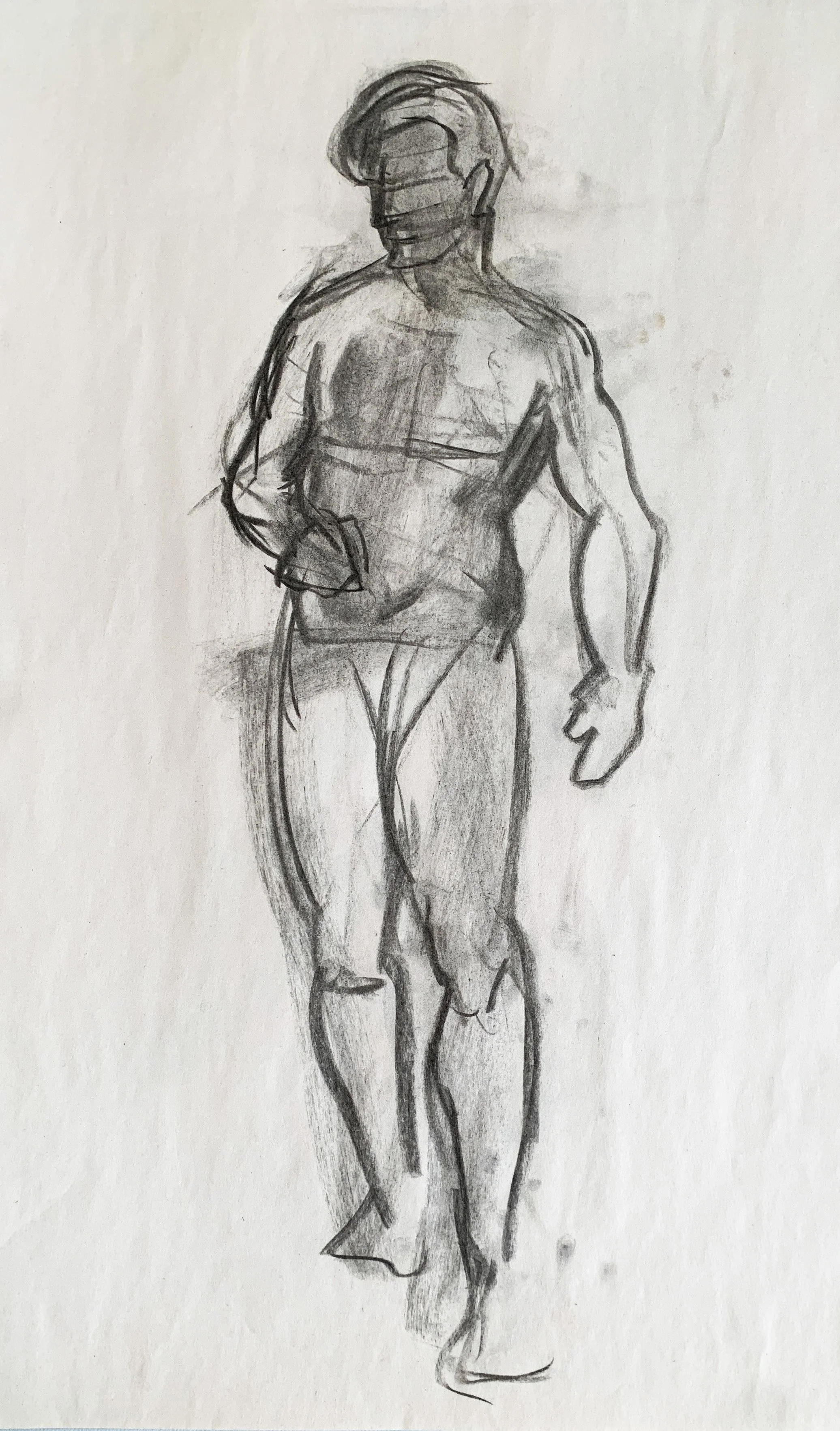 'Gesture Study of Male', original drawing