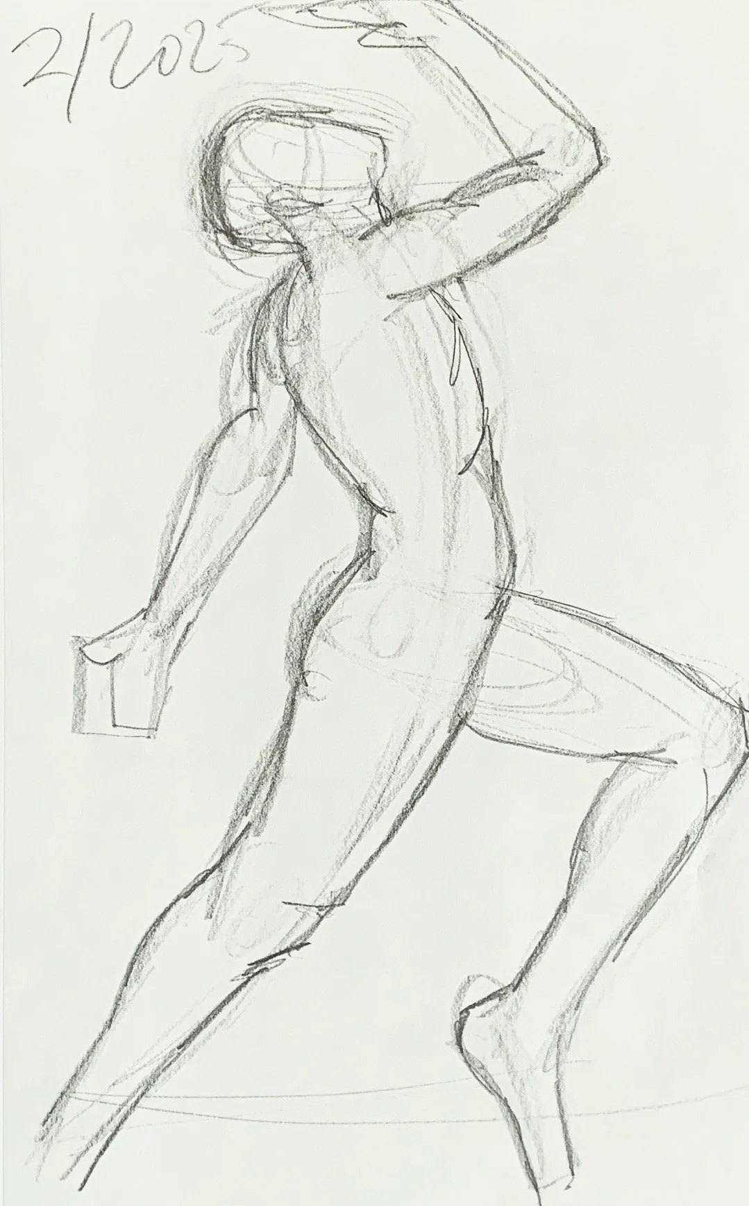 'Male Gesture Study', original drawing