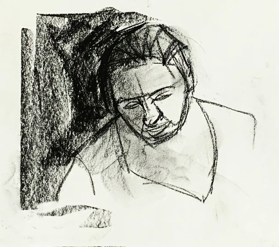 'Study of Old Woman', original drawing