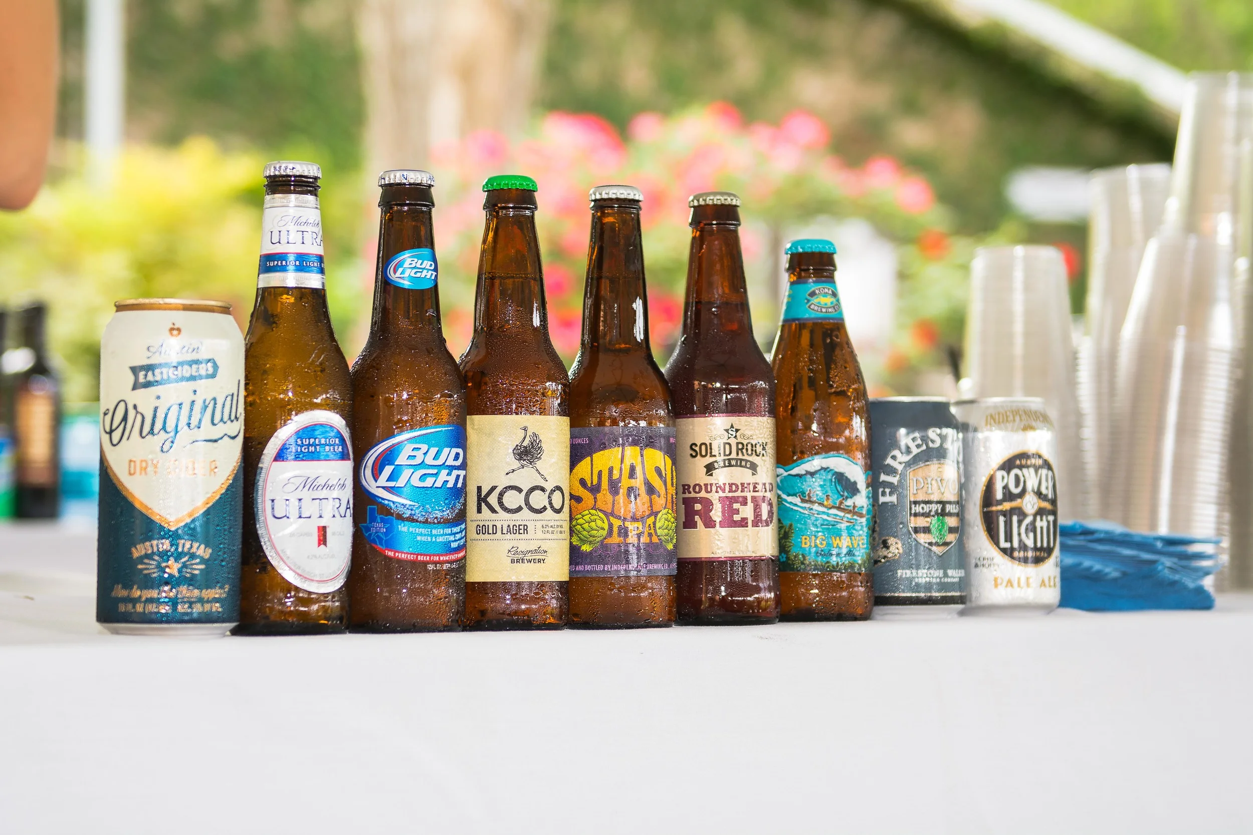 Bandana Ball beer and cider selections