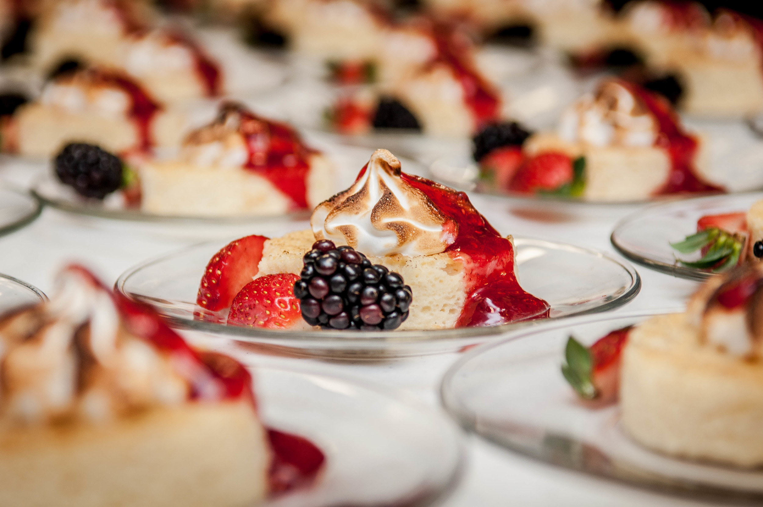 tres leches cake with fresh berries