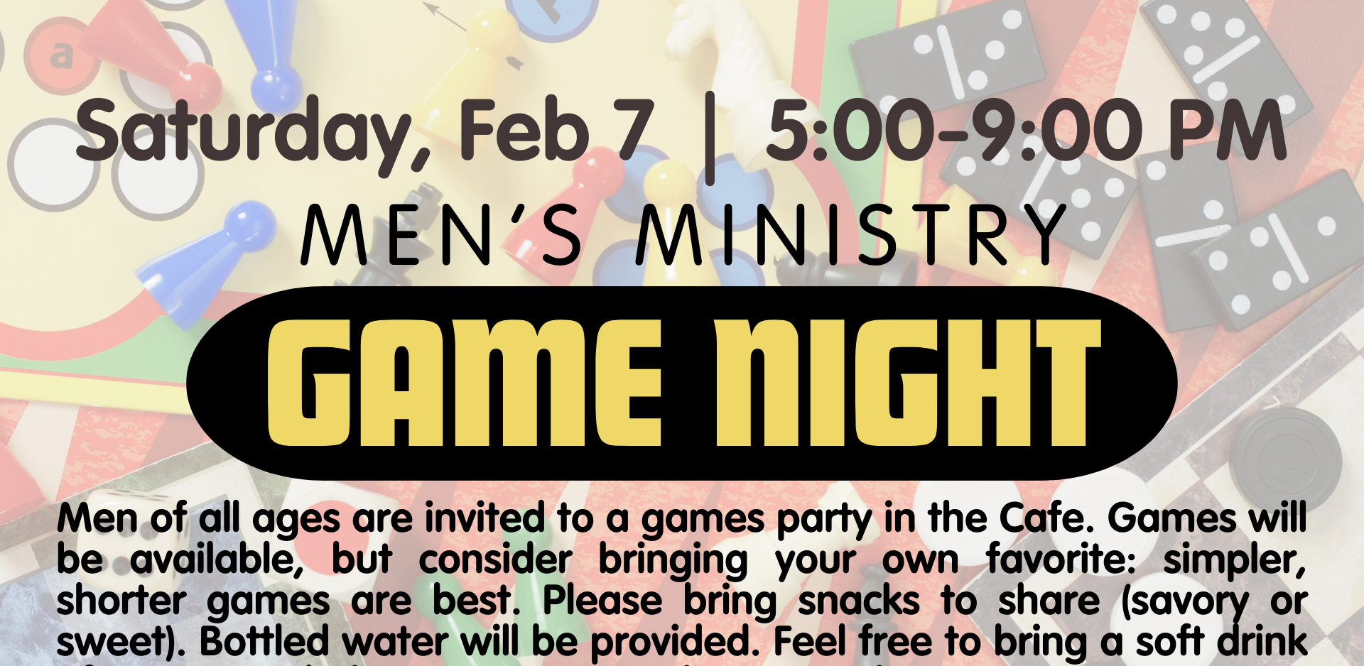 Men's Ministry Game Night