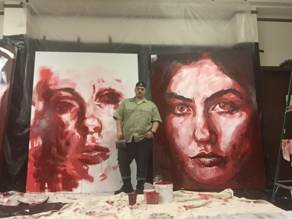 scale reference for 8’x6’ red portraits