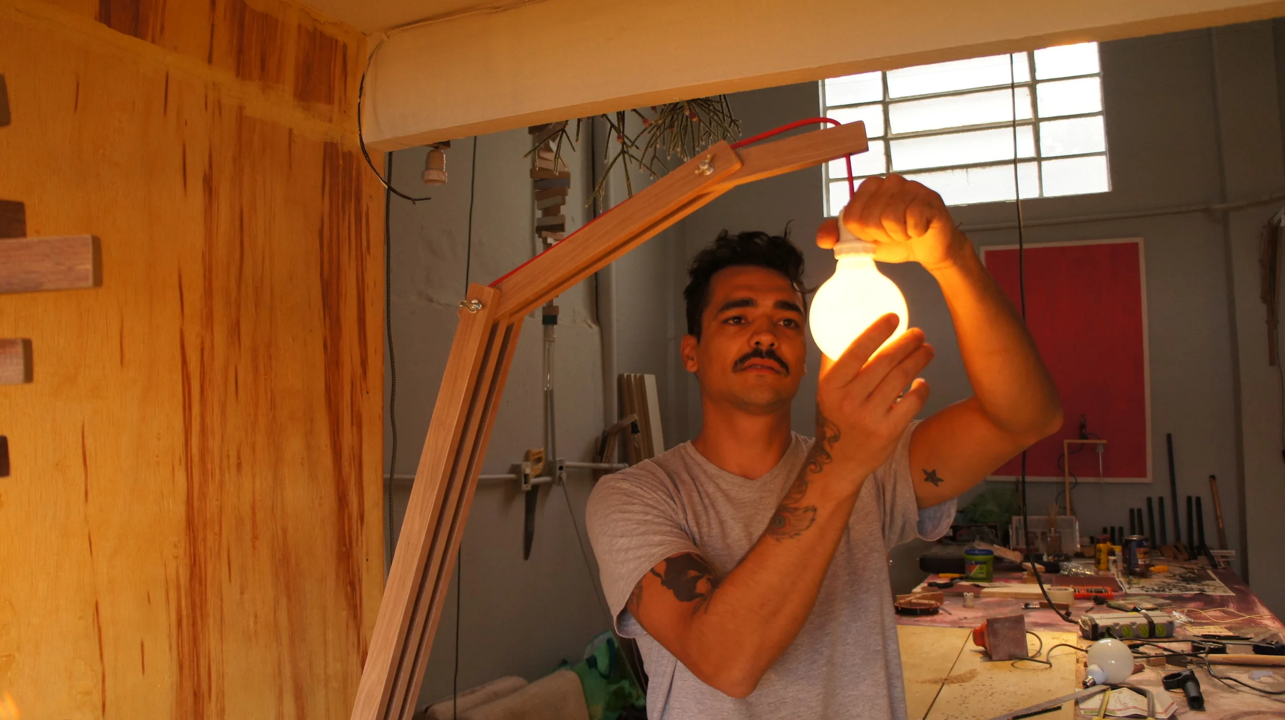 Cristhian Grego em seu Atelier