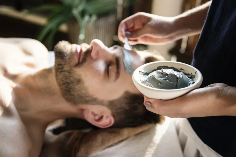 Men's facial treatment at the American Shave Spa in Sarasota