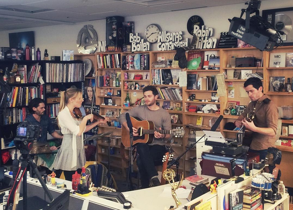 River Whyless performing for NPR's Tiny Desk Concert series.