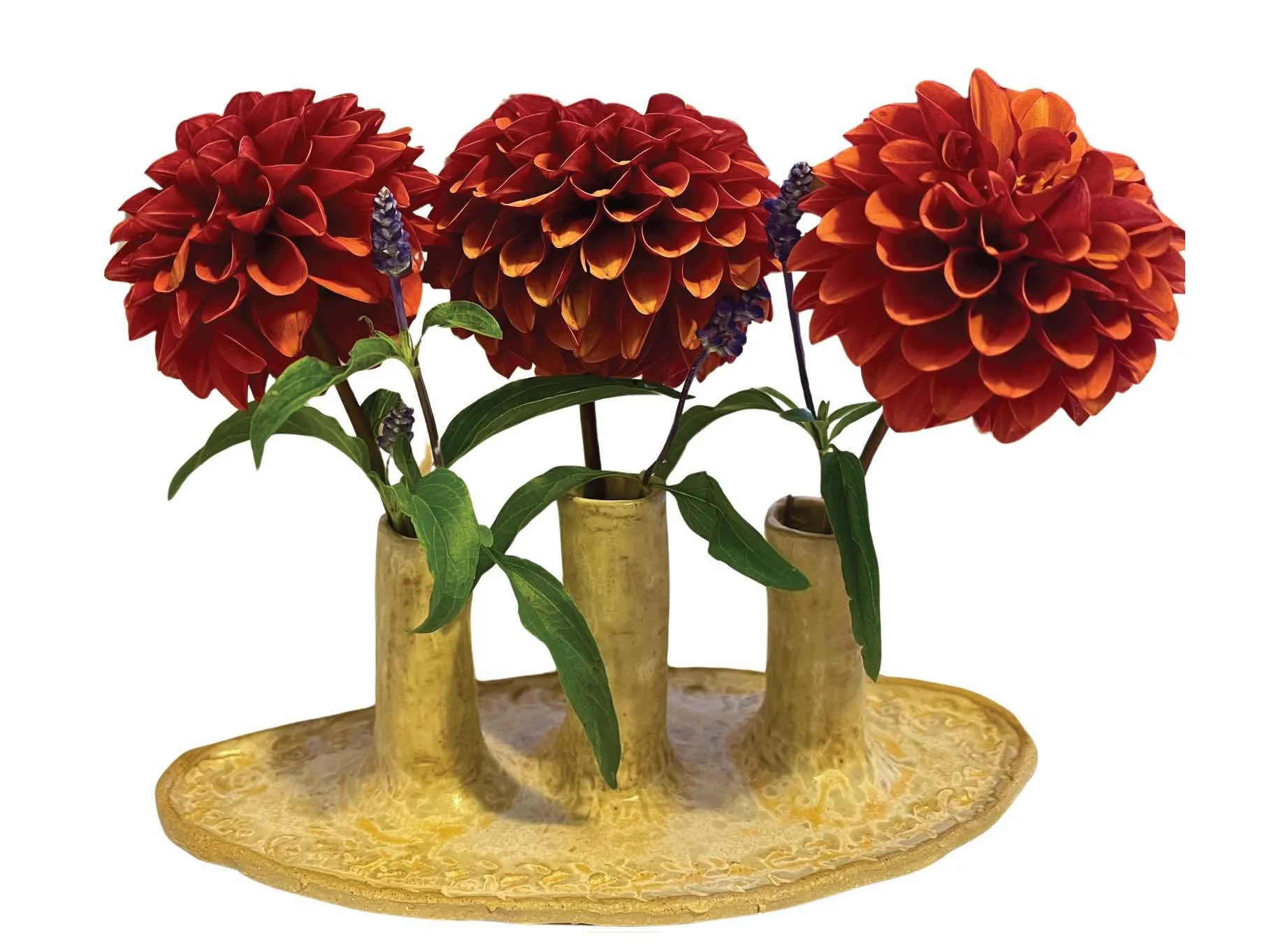 JoyceWood.3.in.a.row.ClayandDahlias.jpg