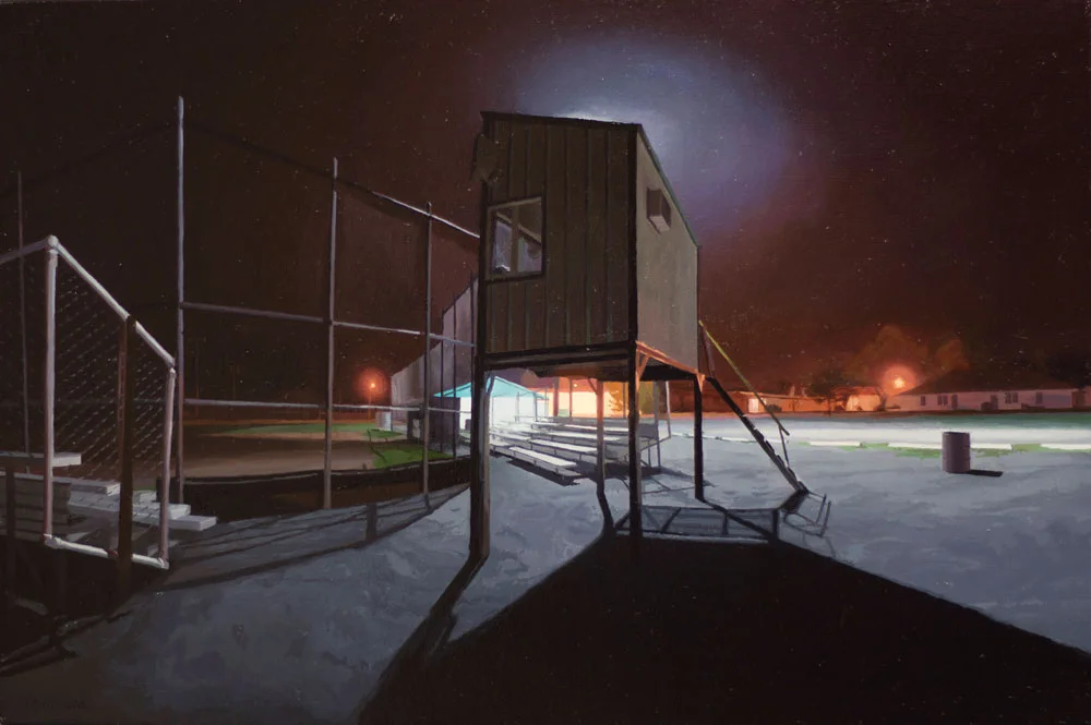 Baseball Park in Mist Oil on Panel 8 x 12 $950 • SOLD