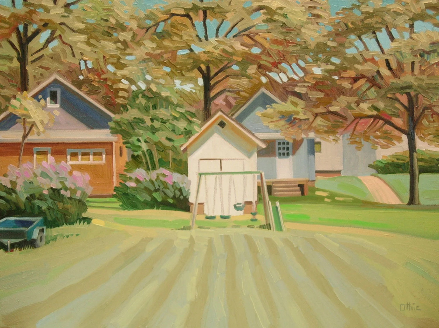 Houses, Swing Set Oil on Canvas 12 x 16 $500 • SOLD