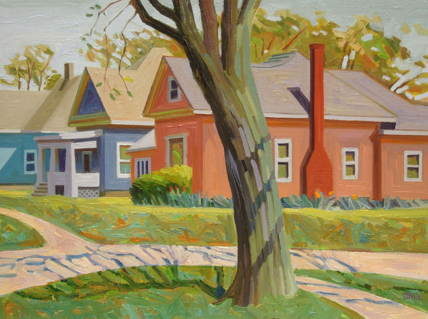 Three Houses, Maple, Early Spring Oil on Canvas 12 x 16 $500