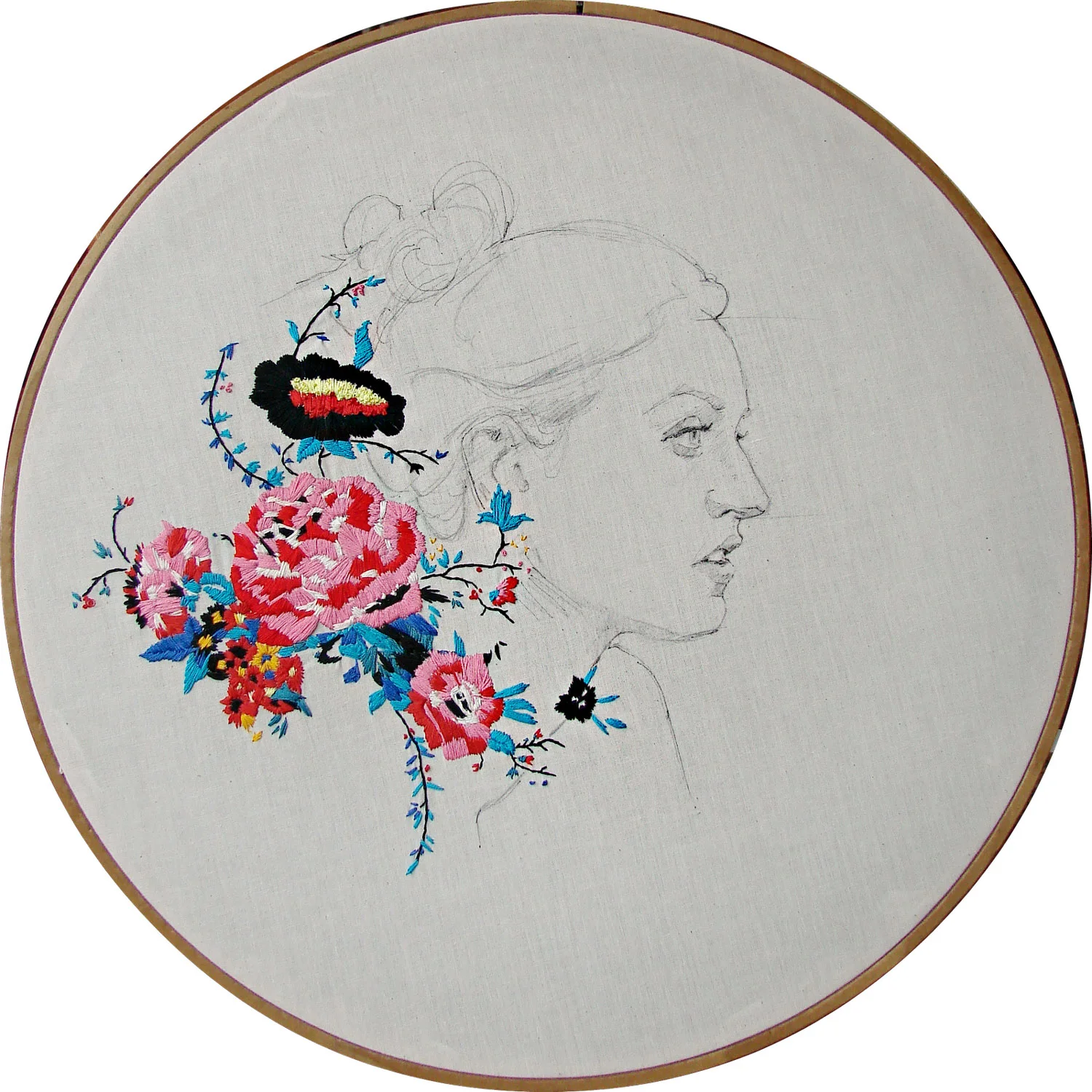 Skylar Embroidery 20” diameter $ 400
