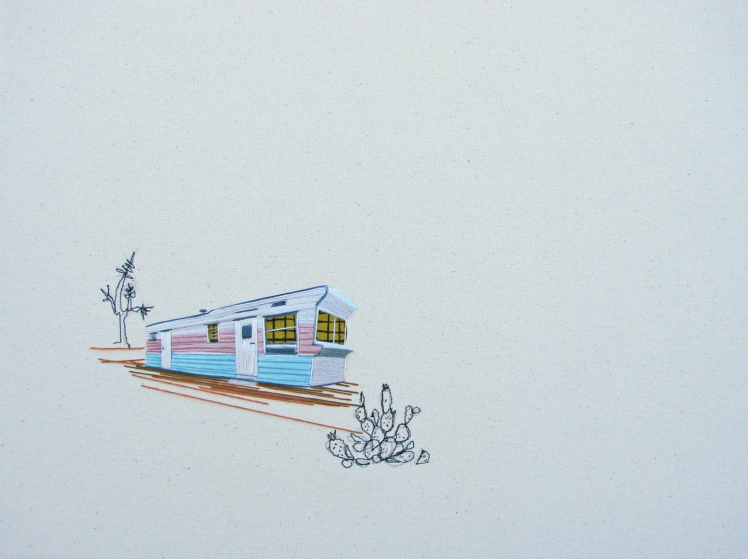 House No. 7 Embroidery * SOLD