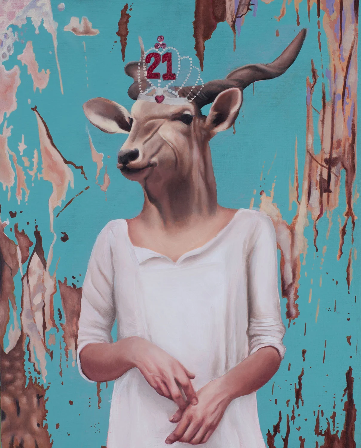 Twenty One Acrylic and Oil on Wood 8 x 10