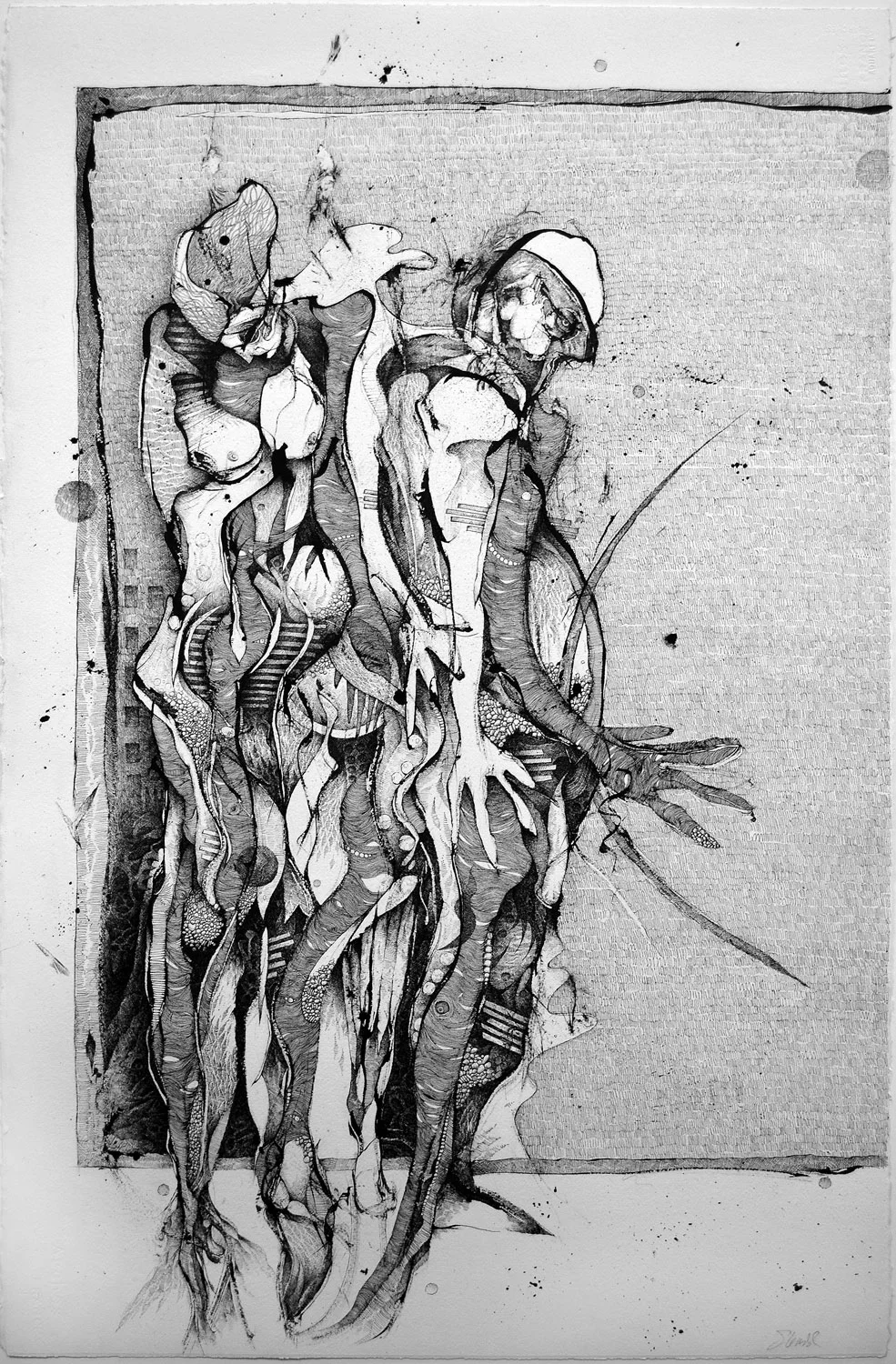 Couple on Corner of 9th & Broadway Ink on Paper 32 x 47 (framed) $4500 • SOLD