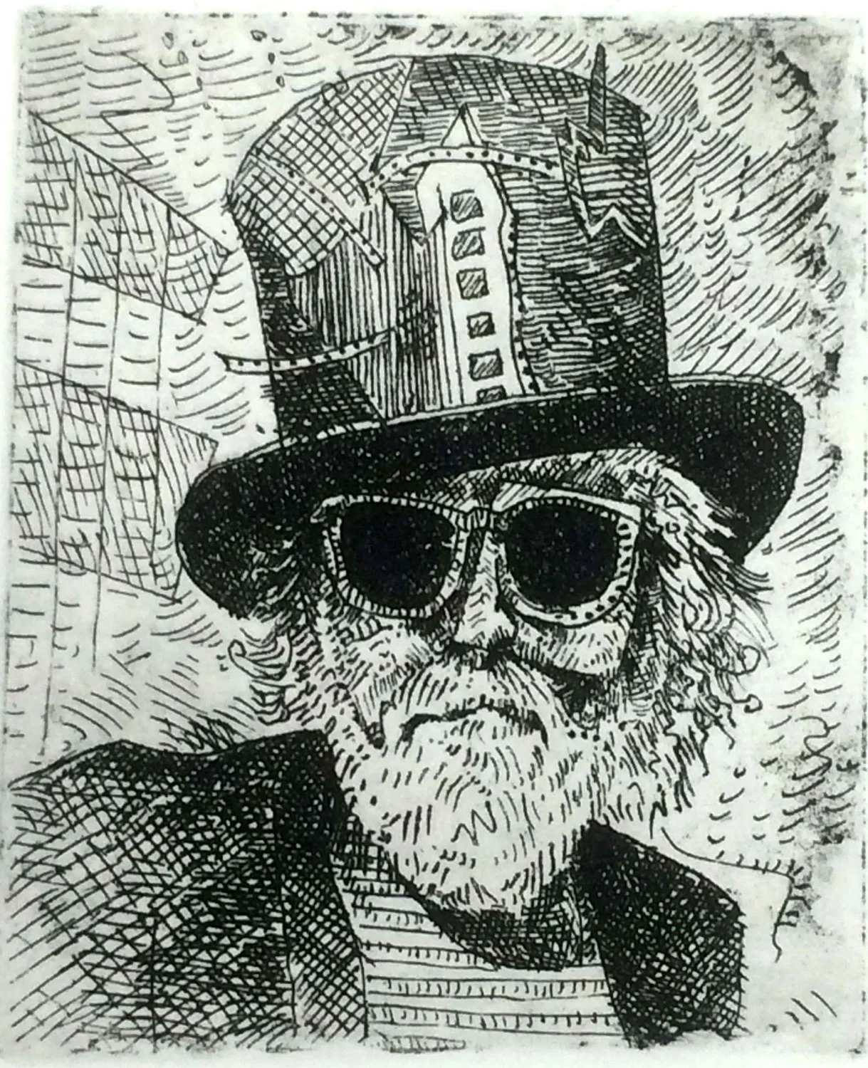 March March Etching 13.5 x 13.5 (framed) $350