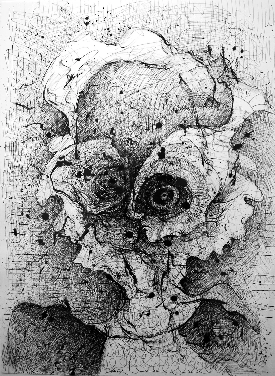 The Answer is 'Fish' Ink on Paper 28 x 37 (framed) $1850