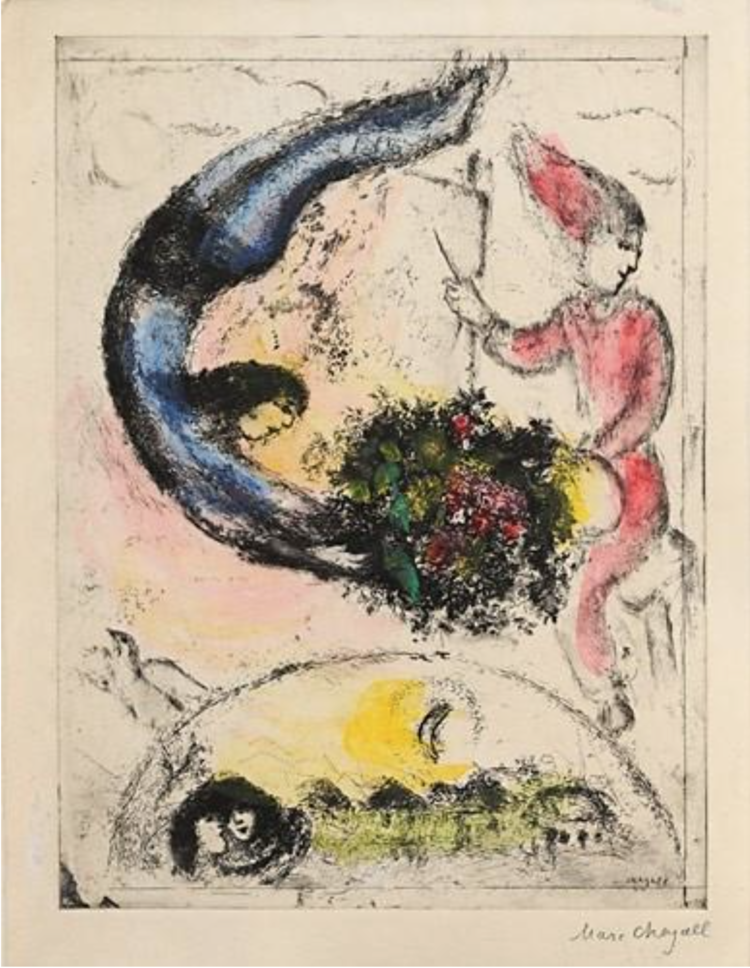 Das Geschenk - 3rd (final) State (k. 96), 1944-45Etching with Hand-Coloring10.25 x 7.25