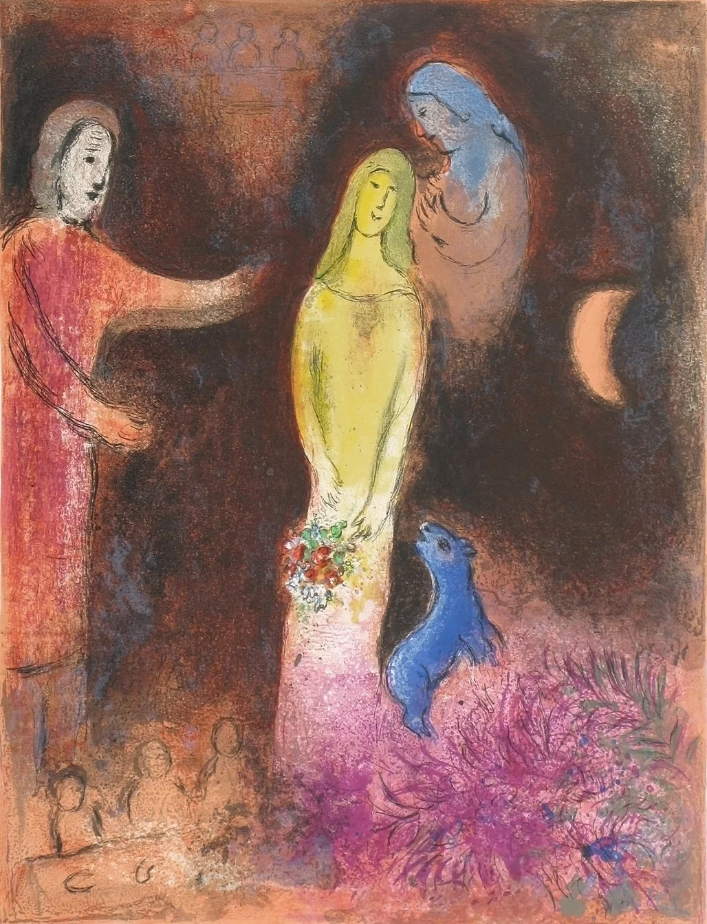 Daphnis and Chloe: Chloe is Dressed and Braided by Cleariste , 1961 16/250 Lithograph 16.5 x 12.5