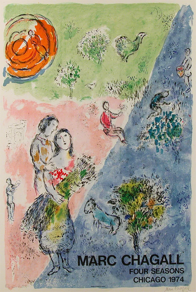 Les Quatre Saisons (The Lithograph Four Seasons) , 1974 E.A. 35.5 x 23.5