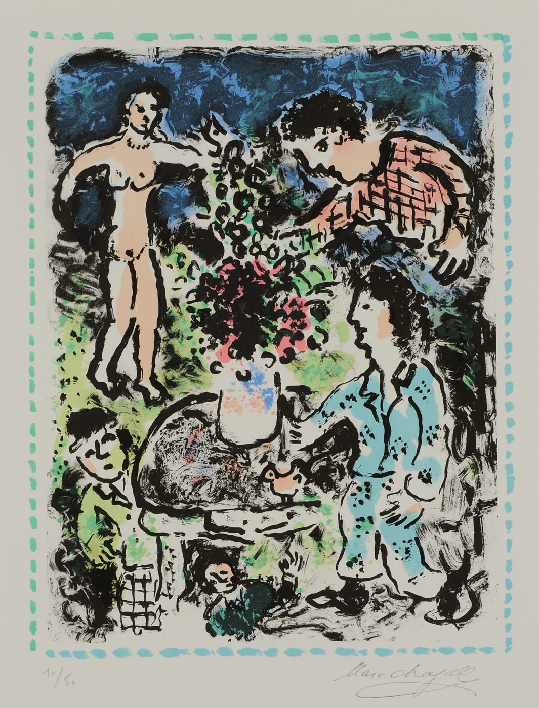 Réunion Champetre , 1984 10/50 Lithograph 13.25 x 17.125