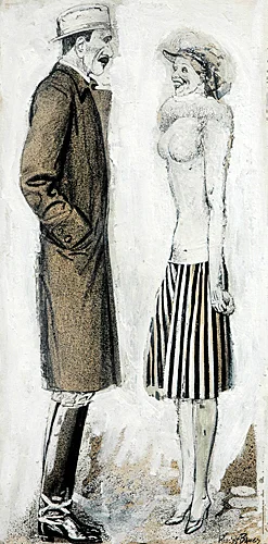 Untitled Ink & Gouache on Japanese Paper 17 x 8.75 • SOLD