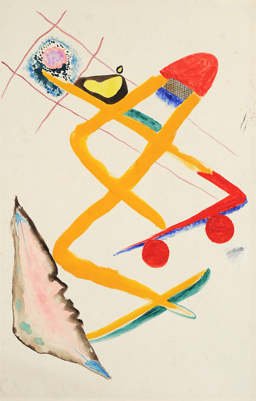 Untitled Watercolor & Gouache on Paper 18.5 x 11.75