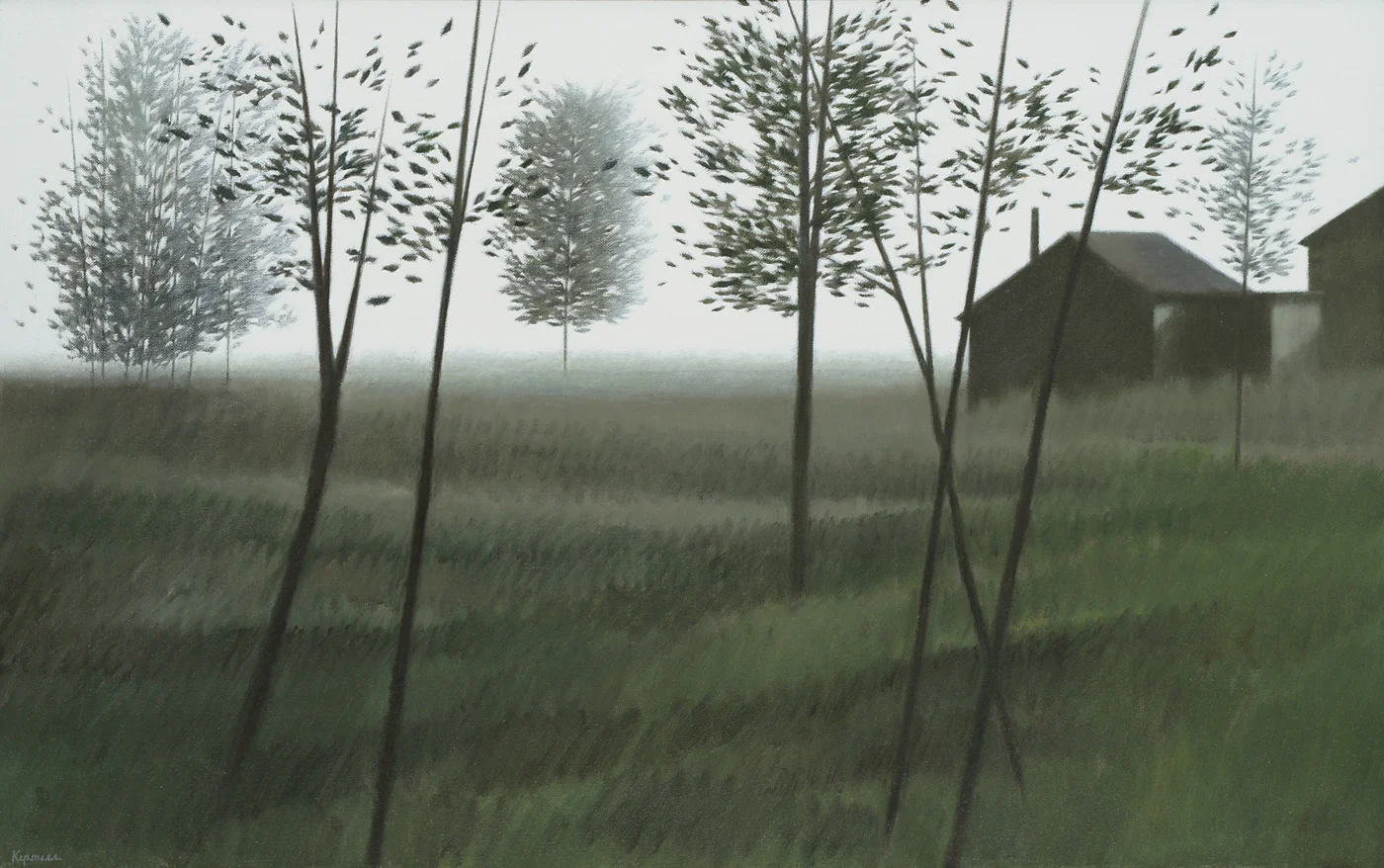 Field with Trees , 2008 Oil on Canvas 20 x 32 • SOLD