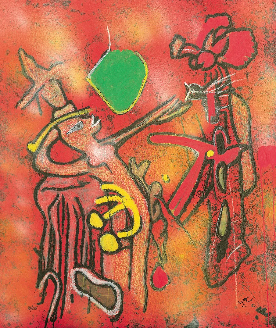 The ELD of the World Carborundum Etching on Handmade Paper 47 x 40 $ 18,000