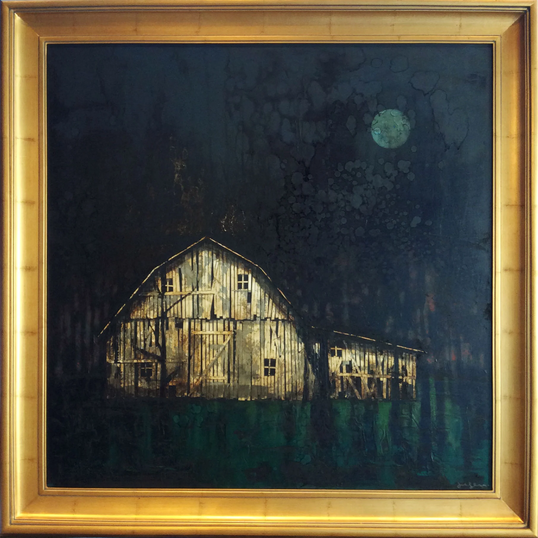 Sylvan Edifice IV Blow Torched Oil, Wax, and Tar on Panel 40 x 40 $ 4,500 • SOLD