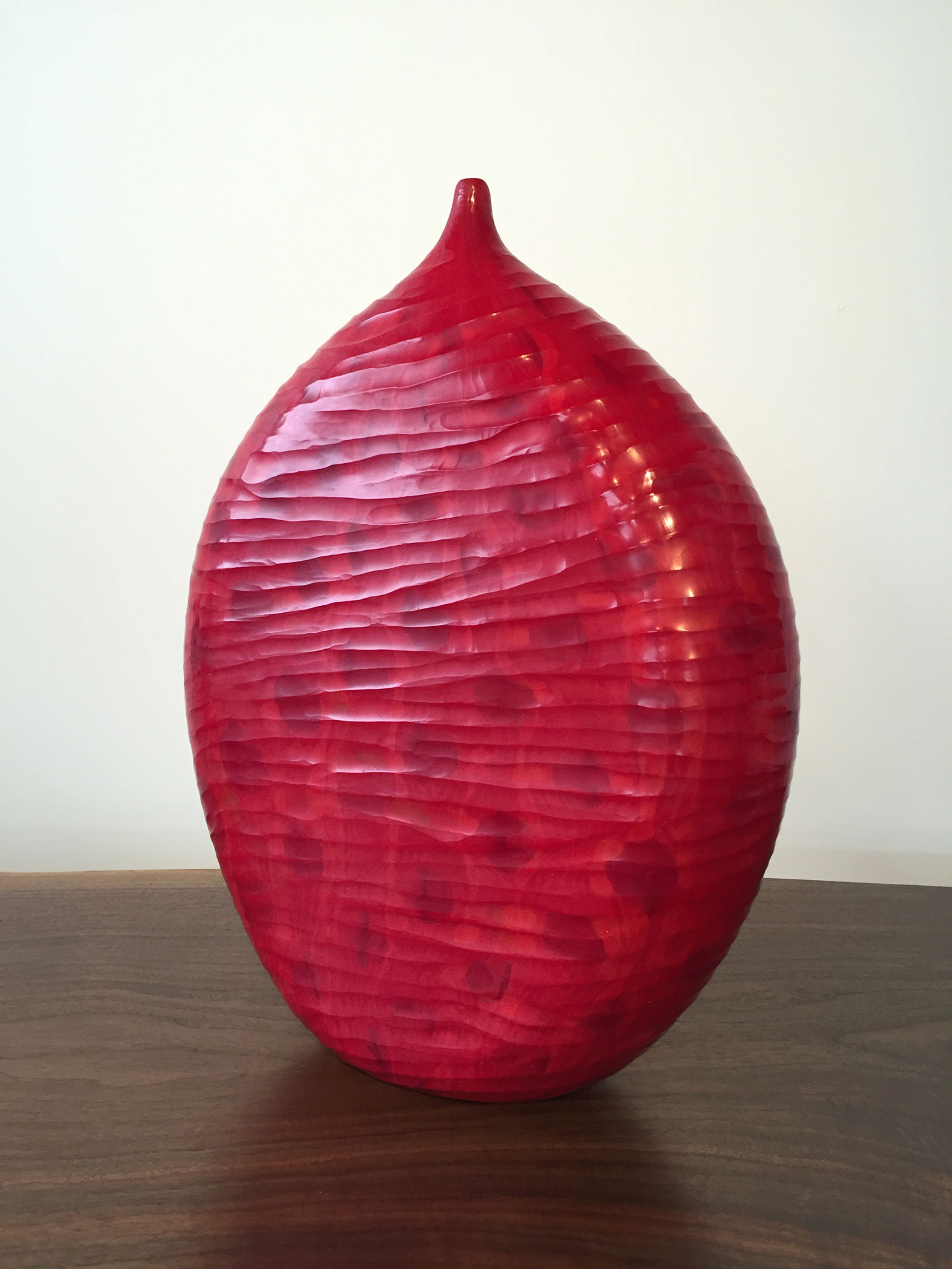 Massimo Micheluzzi Red Vase Glass 19 x 14 x 5 $ 3,000 • SOLD