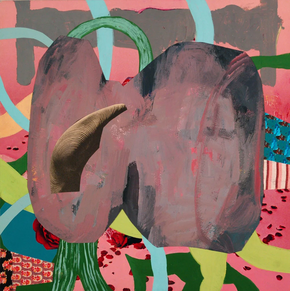 LP-LA771-G Acrylic & Collage on Vintage LP Cover 12 x 12 $ 600