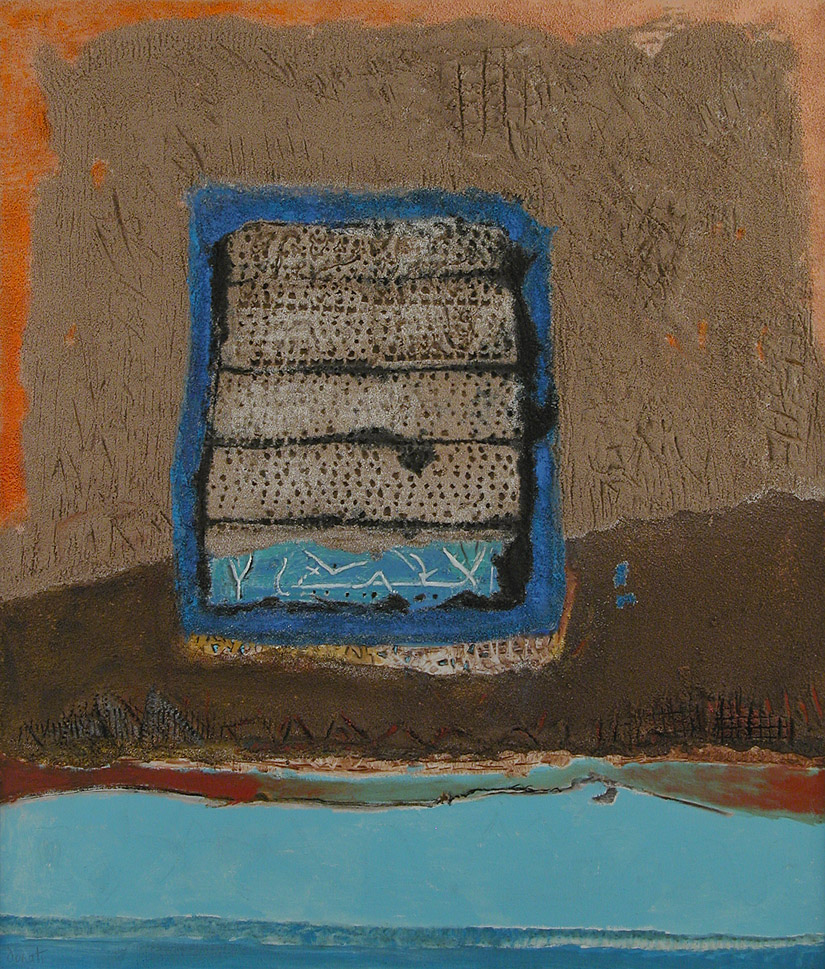 Enrico Donati Window on Cerveteri Mixed media on canvas 1984