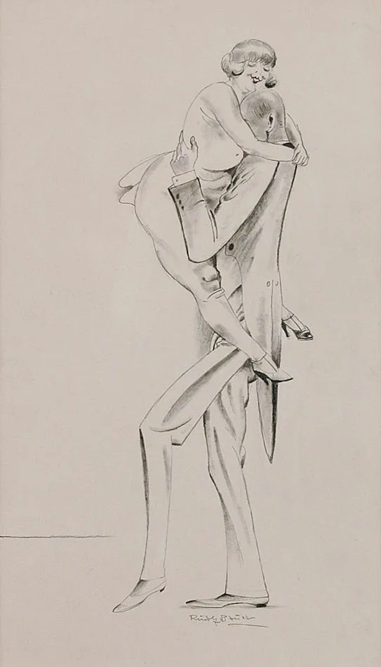 Untitled (man lifting woman) c. 1910-17 Pastel and pencil on paper 14 x 8