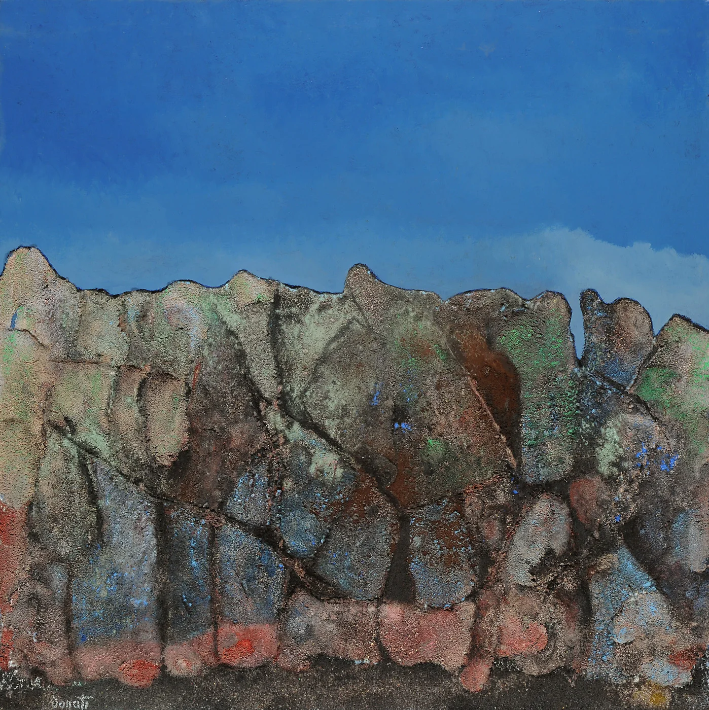 Luxor (Midnight) VI 1979 Mixed media on canvas 32 x 36