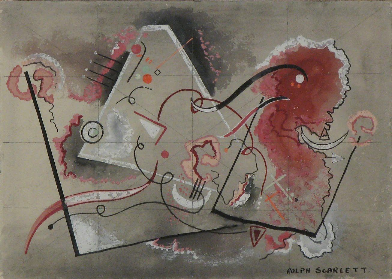Untitled (white triangle with pencil grid) c. 1938 Gouache on Paper 10 x 14 • SOLD
