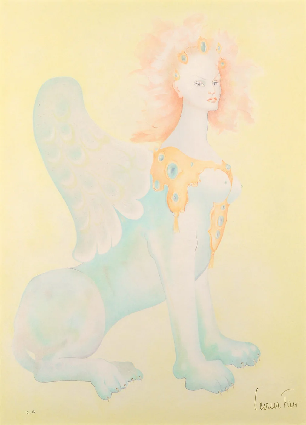 Leonor Fini Sphinge Jaune Lithograph