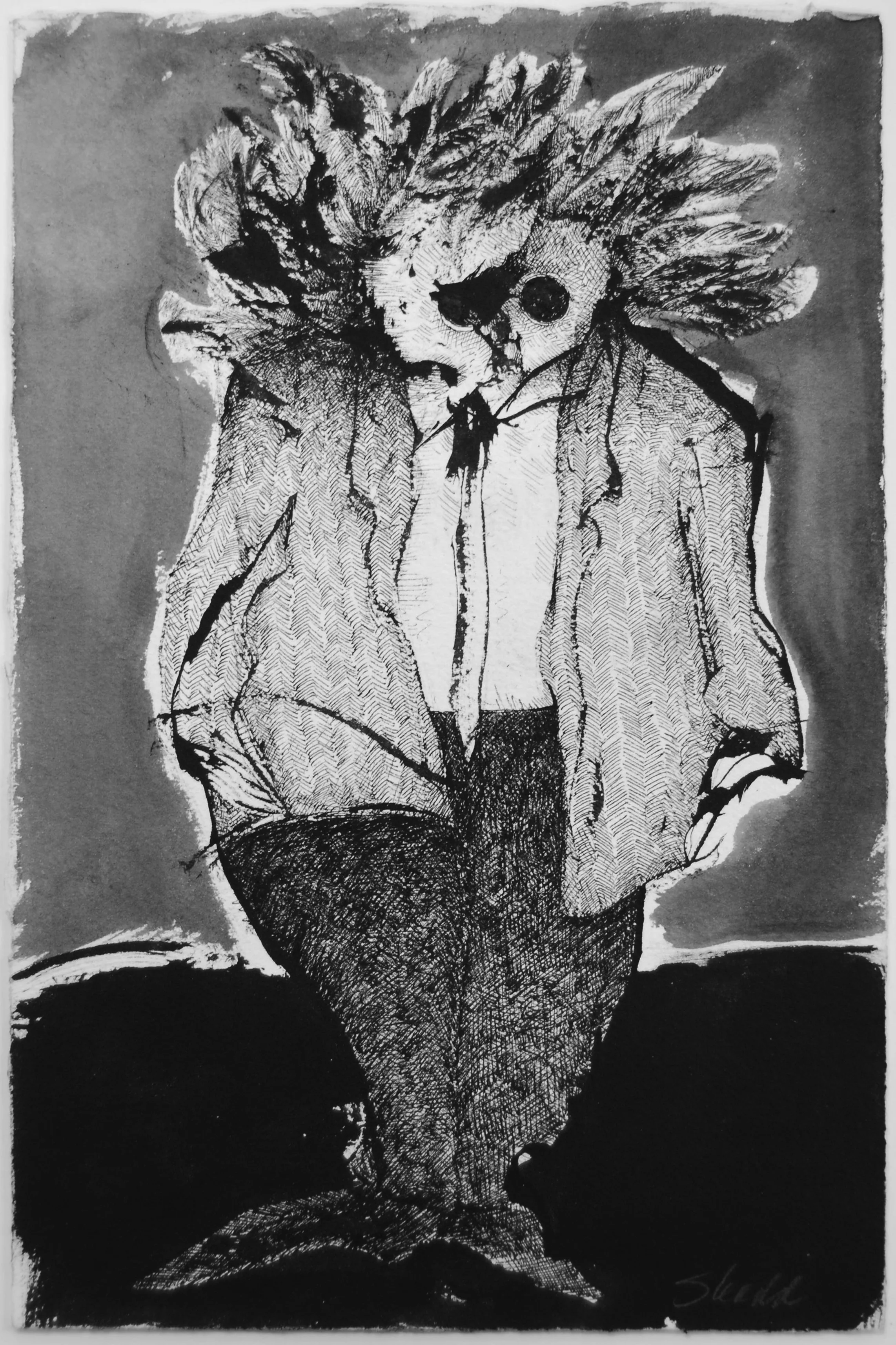 My Uncle Ed Managed a Grocery Story in Louisville India ink applied with feather and pen 7.5 x 11 $ 750 • SOLD