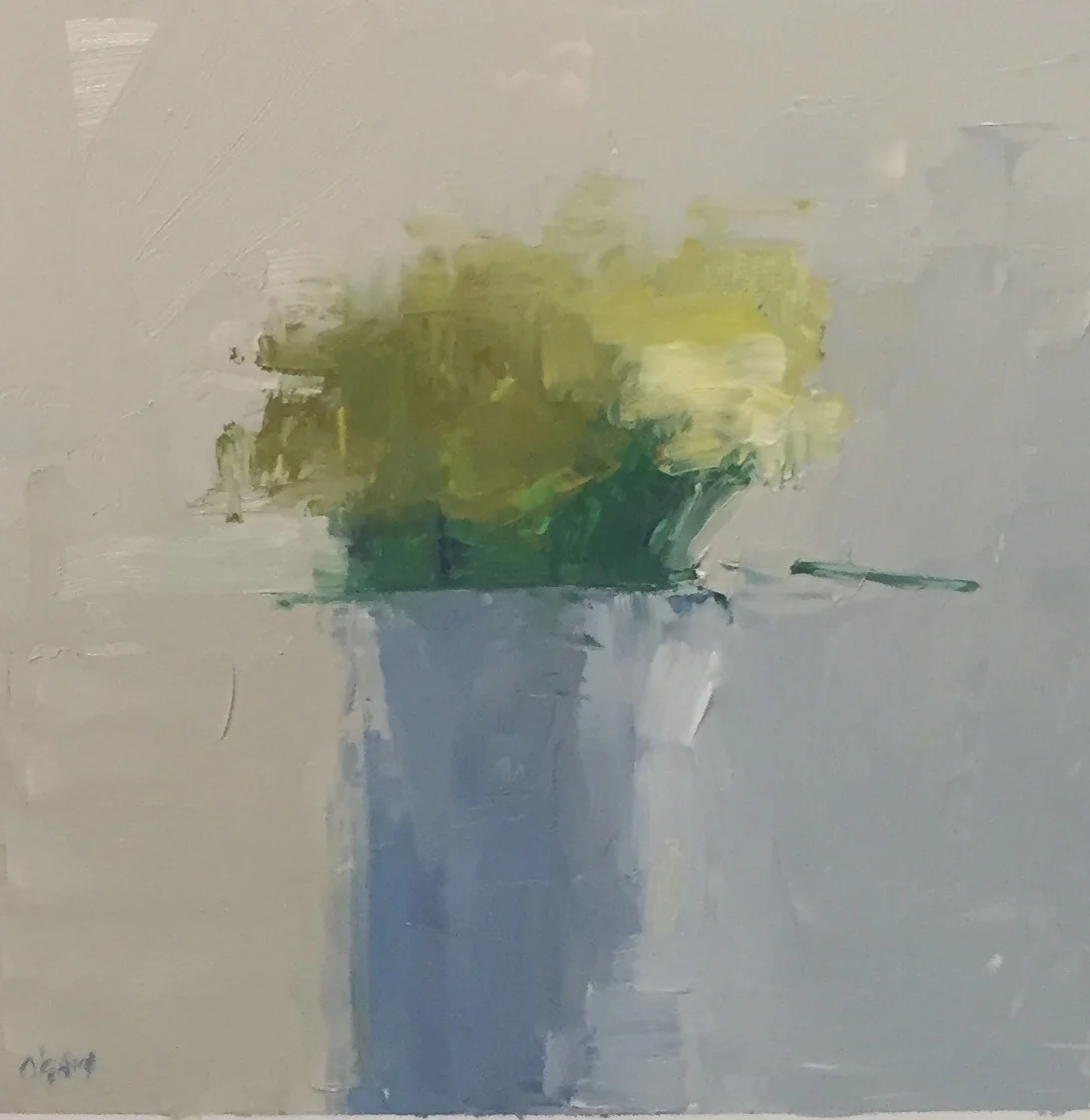 Yellow Floral Oil on Yupo paper and panel 10 x 10 $ 600 • SOLD