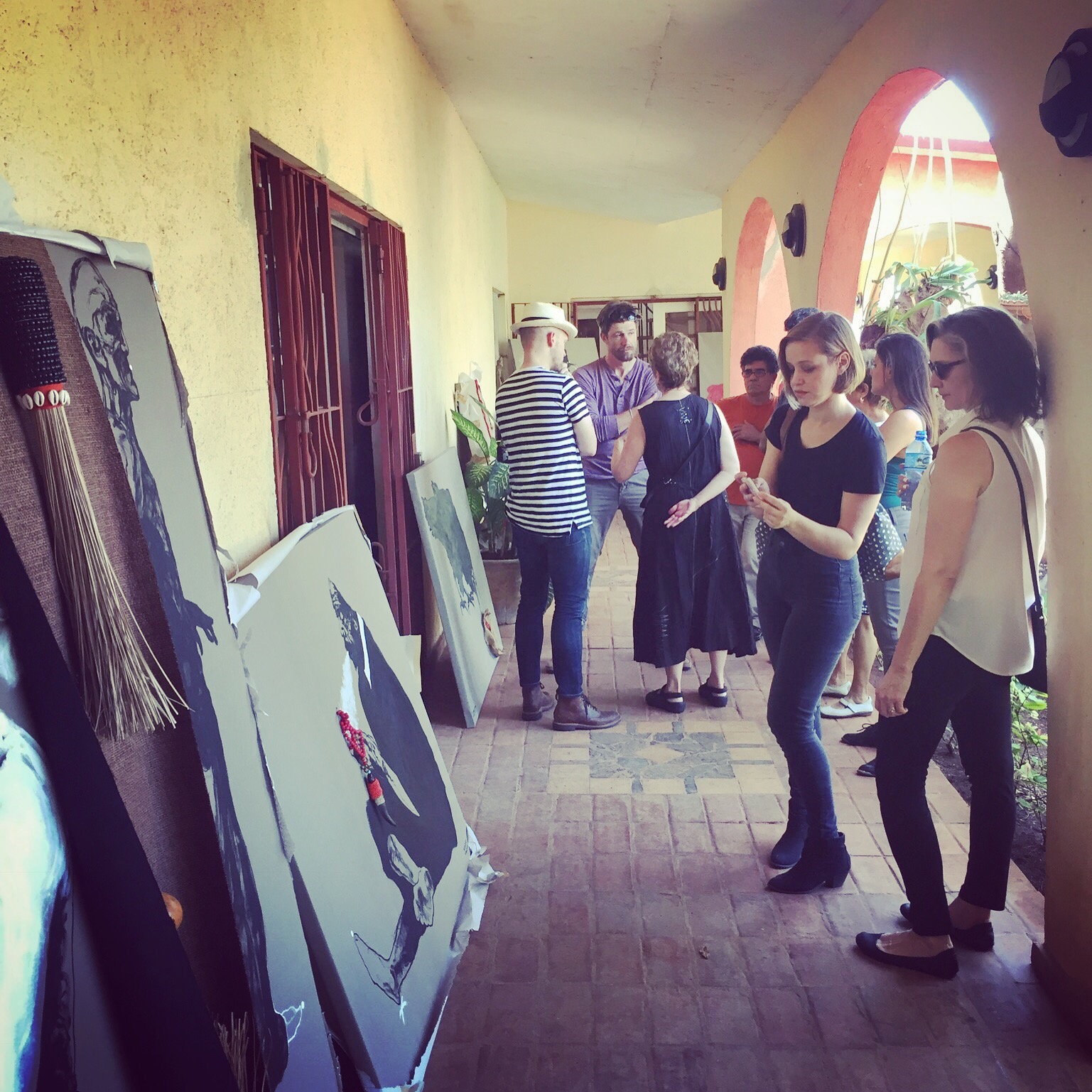 At the studio and home of renowned Havana painter Santiago Olazábal