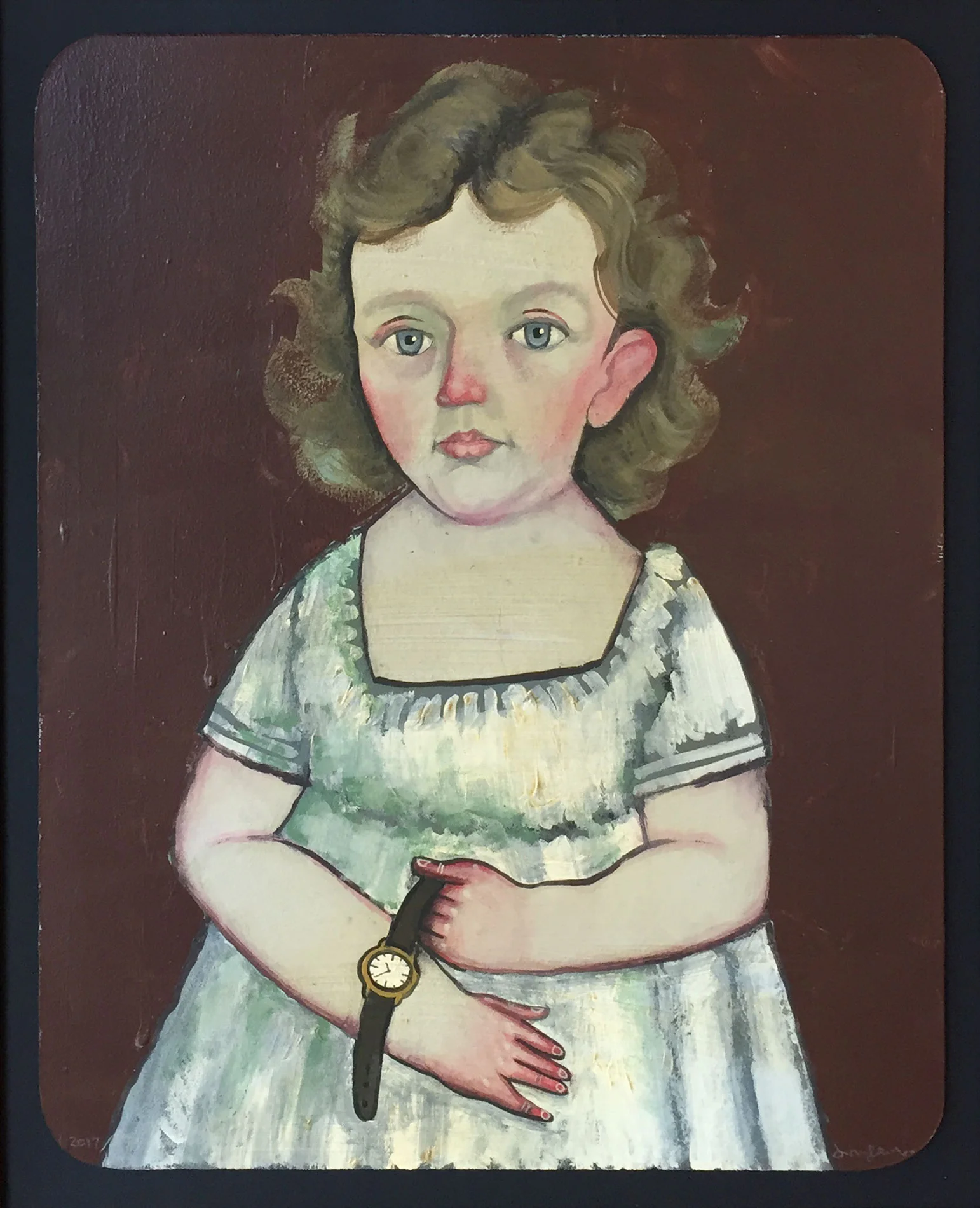 Baby in Baptism Gown Oil on panel 20 x 24 $ 2,800